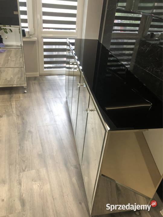 Komoda lustrzana czarna nowoczesna glamour Kępno sprzedam