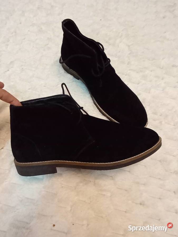 42 Real Leather Skórzane czarne półbuty z Półbuty Kraków