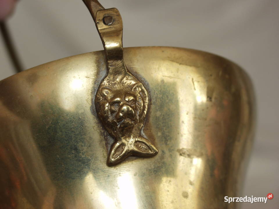 Taca metalowa Dzwonek stojący szklany mosiądz i mazowieckie Płońsk