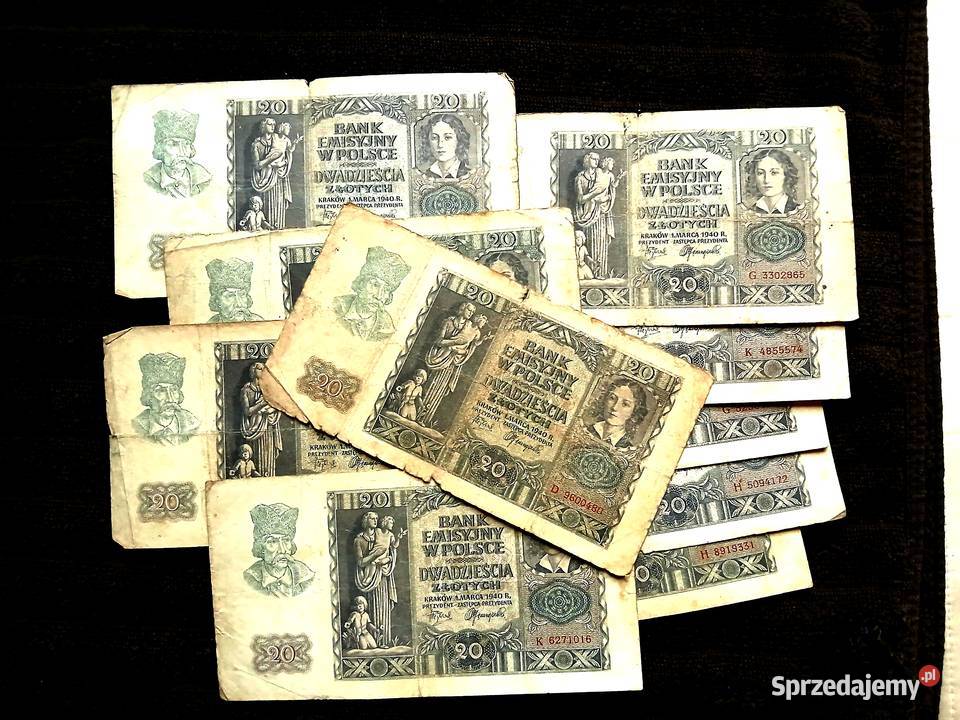 20 złotych 1940 banknoty 10 śląskie