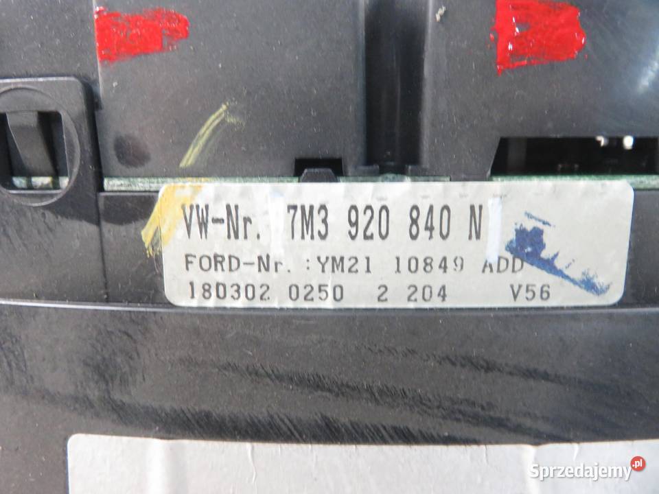 LICZNIK VW SHARAN I 19 TDI 7M3920840N