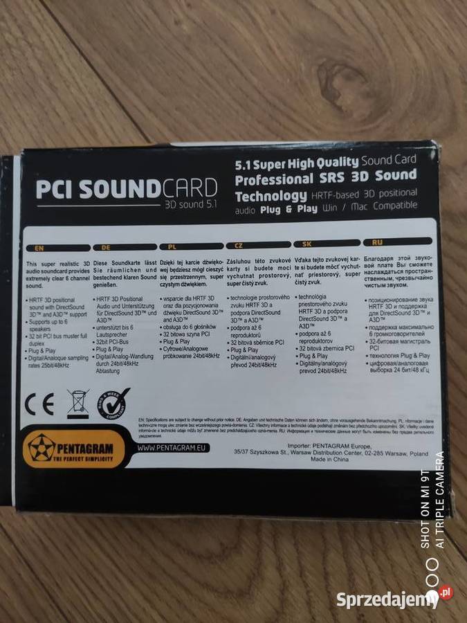Pentagram PCI Sound Card P 1312 6cio kanałowy Białystok