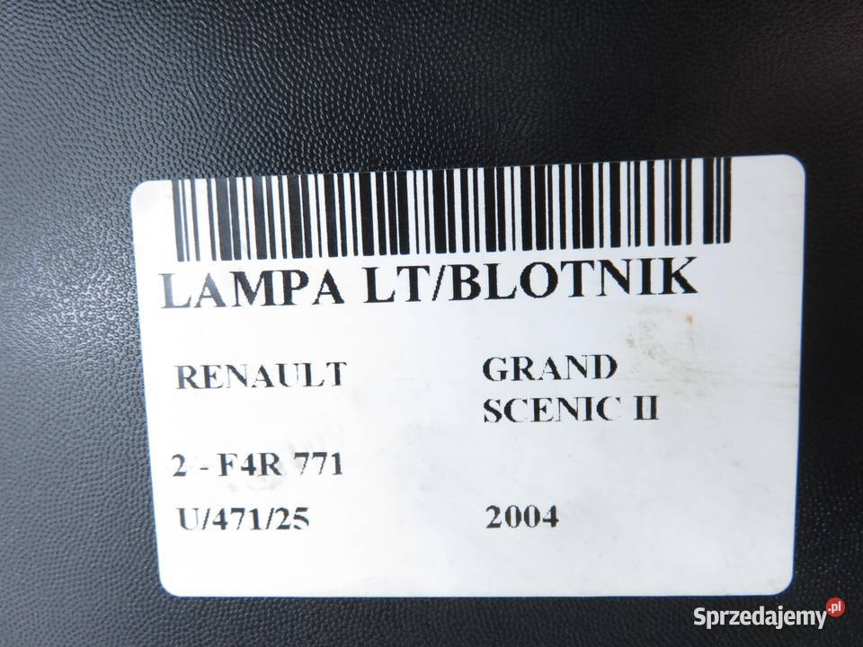 LAMPA LEWA TYLNA RENAULT GRAND SCENIC II osobowe sprzedam