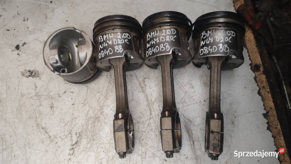 BMW E90 20D N47D20A wał korbowy tłok korbowód Blok silnika