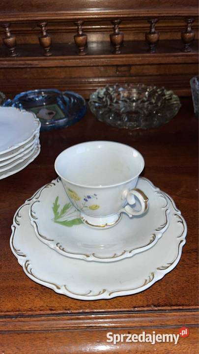 Filiżanka z talerzkiem deserowym Syg z lat 70 XX pomorskie Gdańsk