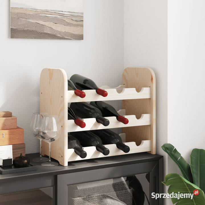 Stojak na wino 43x25x37 lite drewno sosnowe Warszawa