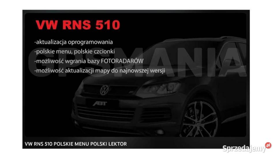 Polskie menu polski lektor Mapa VW RNS 510 810 Aleksandrów Łódzki sprzedam