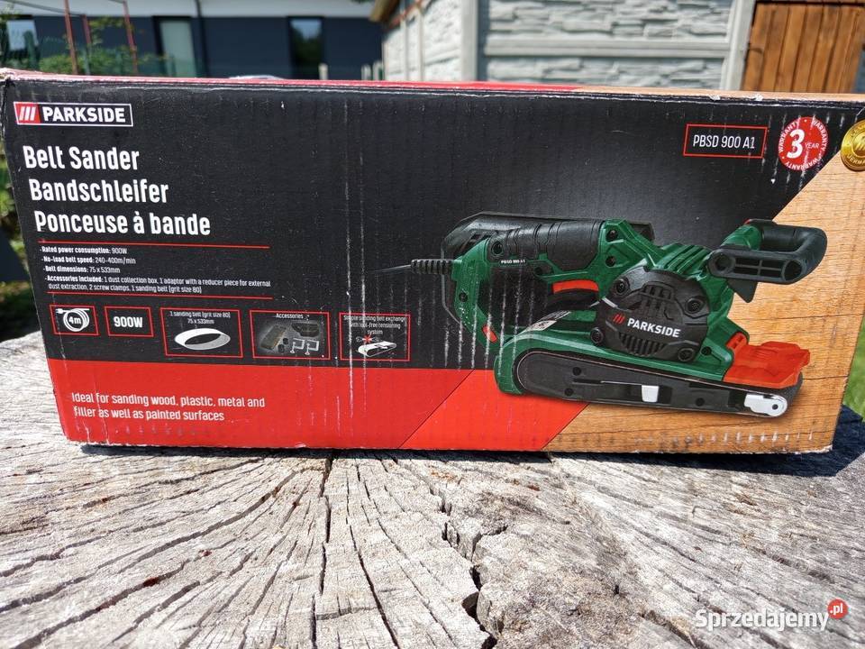 Szlifierka taśmowa Parkside PBSD 900 A1900 W śląskie Częstochowa