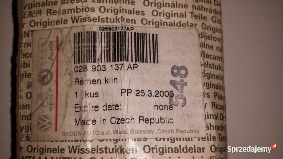 Pasek klinowy wielorowkowy wspomagania Fabia 14 Toruń