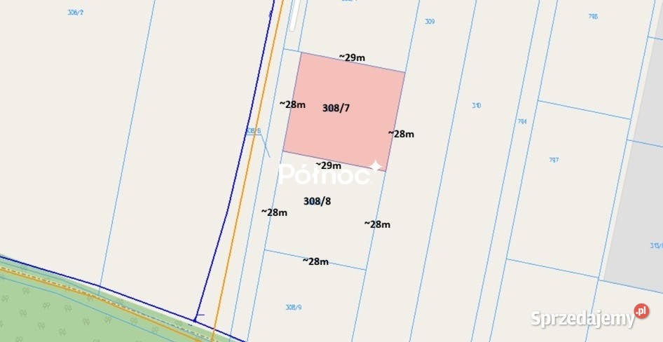 2 działki z MPZP 822m2 i 814m2 Łazy gm Łuków 27m