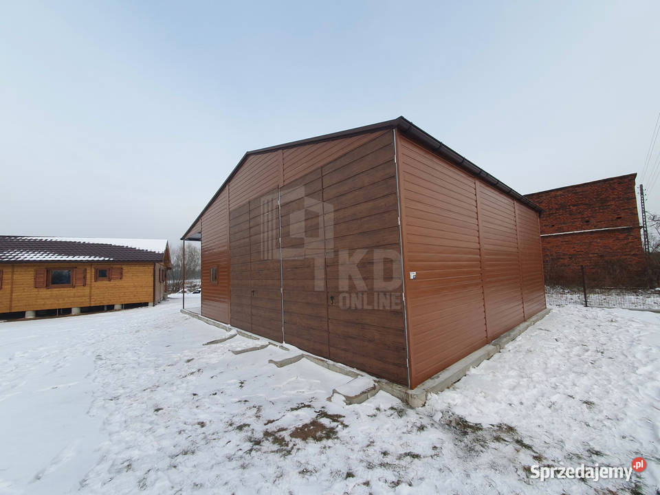 Hala Garaż Blaszany 6x8 wiata 2x Brama Rynny Sprzedaż Otwock
