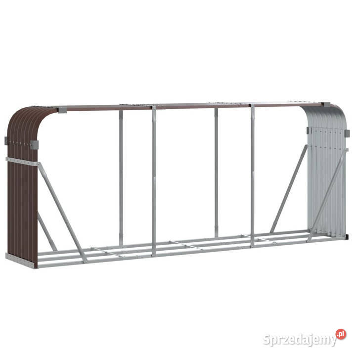Stojak na drewno brązowy 234x45x100 stal Dom i Ogród Warszawa