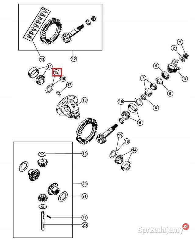 PIERŚCIEŃ DYFERENCJAŁU JEEP GRAND CHEROKEE 9402