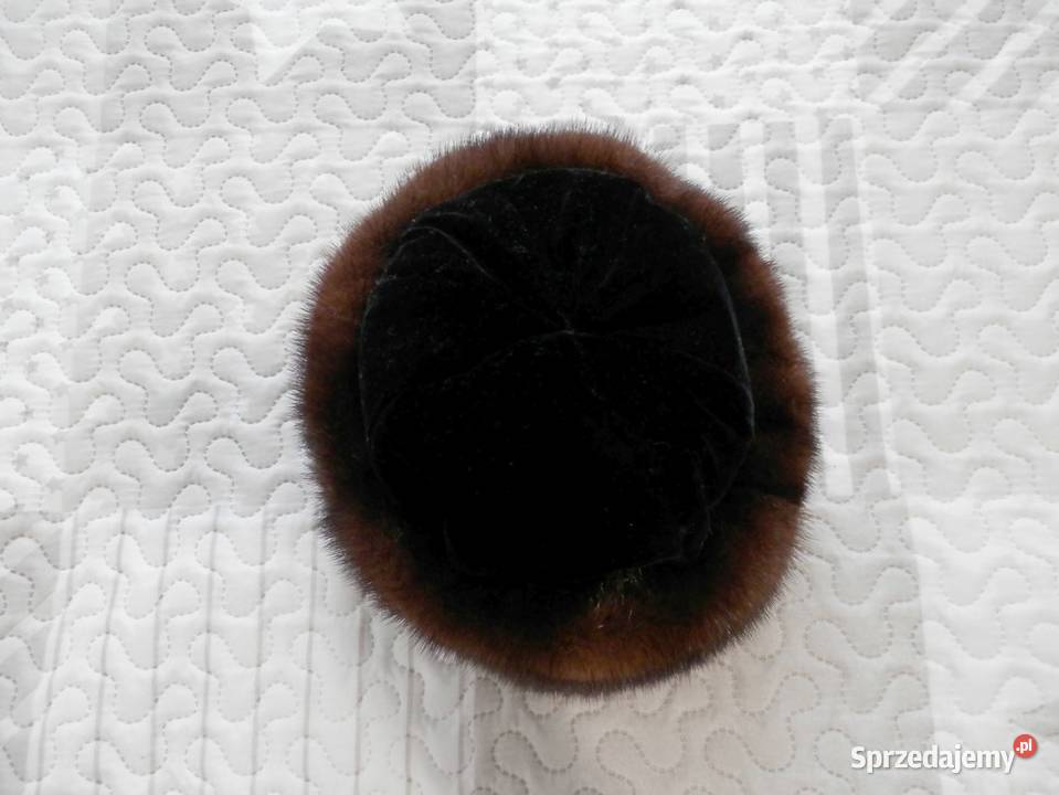 Czapka Zimowa Toczek z Norek Futro Naturalne