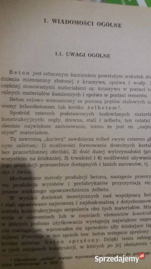 Żelbet i beton sprężynowy książka budownictwo Antyki, Sztuka, Kolekcje Warszawa