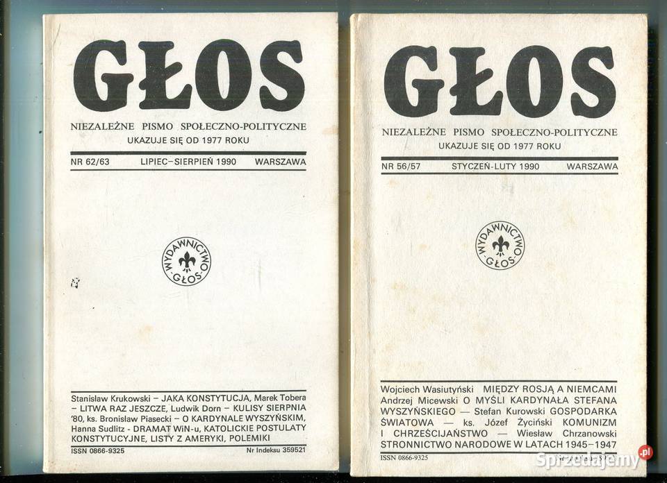 Głos niezależne pismo społecznopolityczne miękka Szczecin