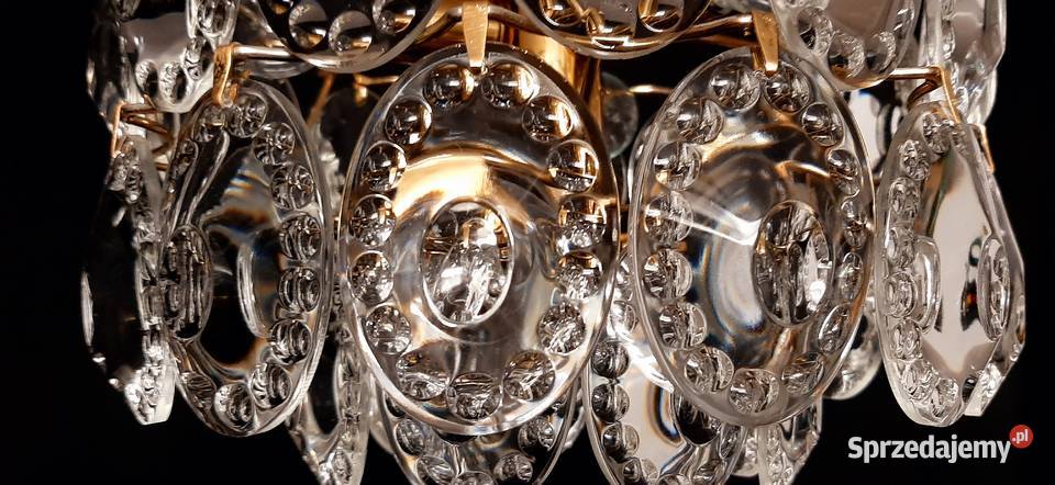 Żyrandol kryształowy Kinkeldey lata 60 lubelskie Chełm