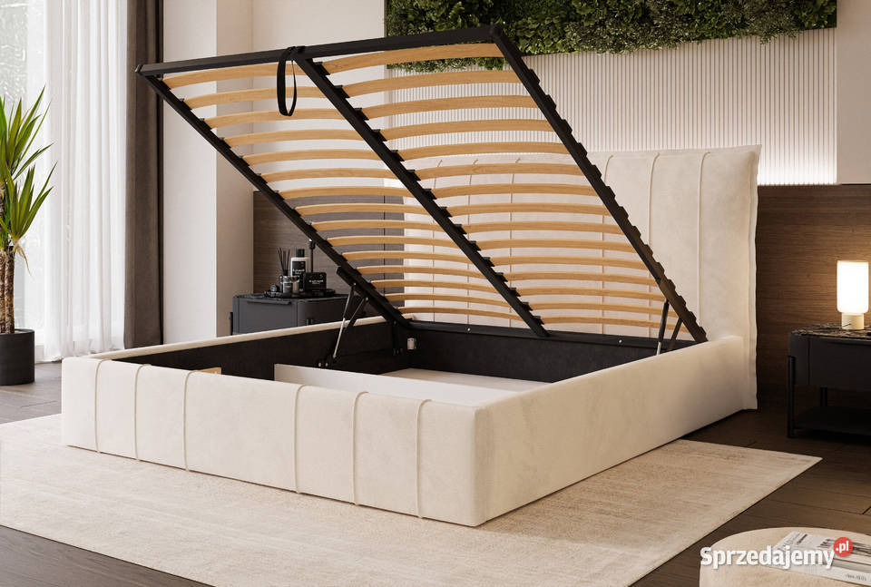 Łóżko tapicerowane z pojemnikiem Moly różne wielkopolskie Tarchały Małe