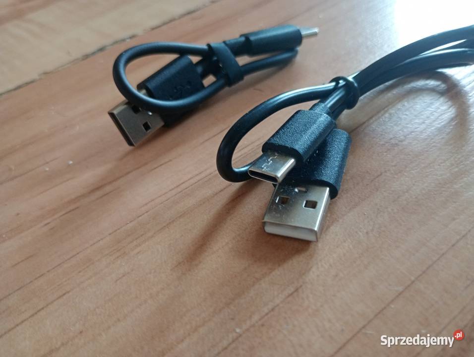 kabel przewód USB A USB C krótki czarny nowy Szczecin sprzedam
