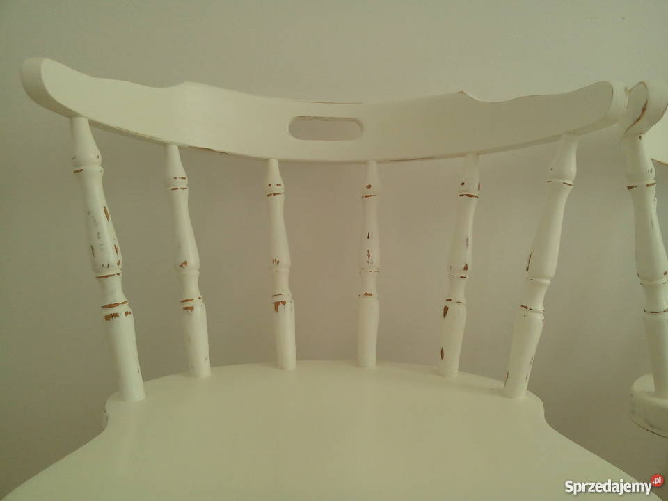 Krzesła drewniane białe Vintage Loft Retro Lublin