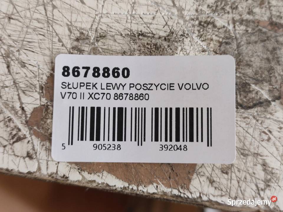 SŁUPEK LEWY B VOLVO S40 20042012 NOWY ORYGINALNY