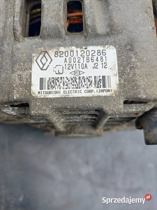 Alternator renault Megane Clio Thalia 8200120286 osobowe zachodniopomorskie Szczecin