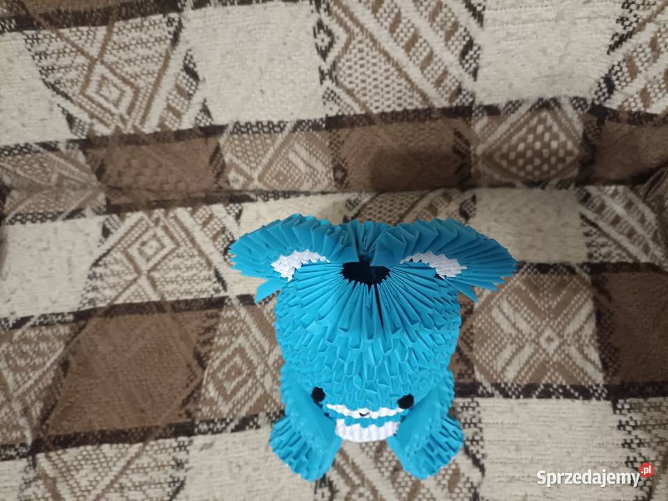 Duży Miś Niebieski Origami Modułowe 3D Kwidzyn sprzedam