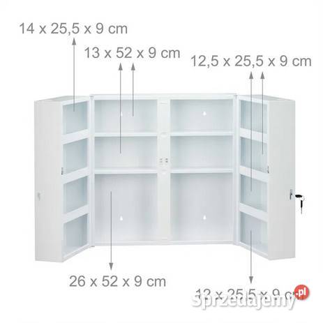 Metalowa szafka Relaxdays biała apteczka Super Warszawa