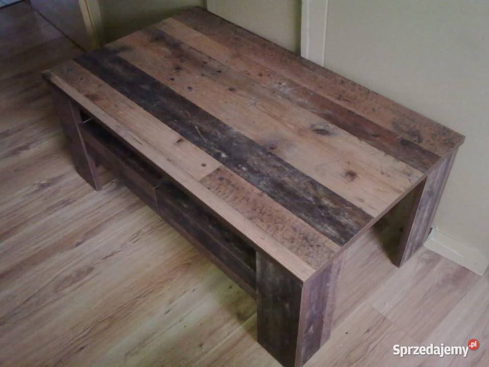 Nowa ława z szufladami 111x65x45 dąb branwood 65cm