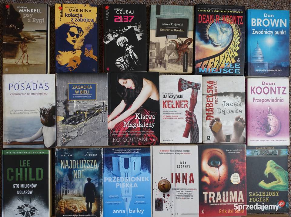 Zestaw kryminał thriler 24 książek Kętrzyn sprzedam