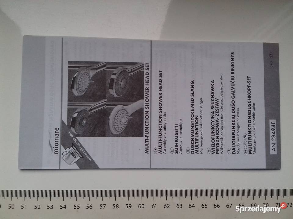 Niekompletny nowy zestaw do armatury prysznica