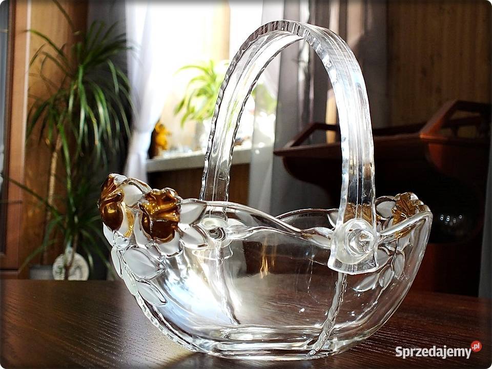 Koszyk Szklany Walter Glas Misa z dekoracją Żary