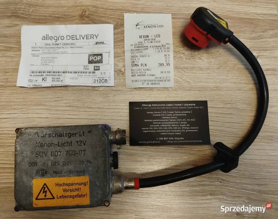 Przetwornica Xenon 5DV00776007 Mercedes CLK Czujniki i sterowniki świateł Kielce sprzedam