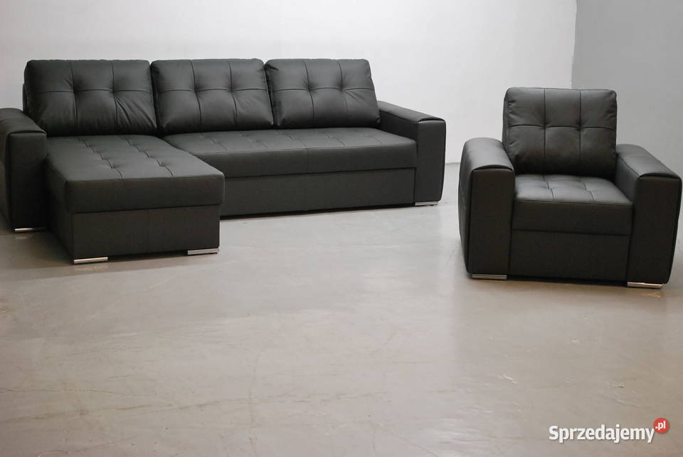 SKÓRA NATURALNa NAROŻNIK Z FSPANIAfotel 9117 Łóżka, wersalki i sofy Poznań sprzedam