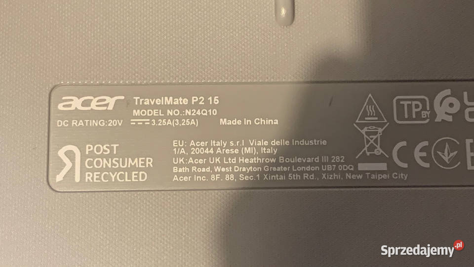 Laptop ACER TravelMate P2 15 156 Core5120U 16GB Warszawa