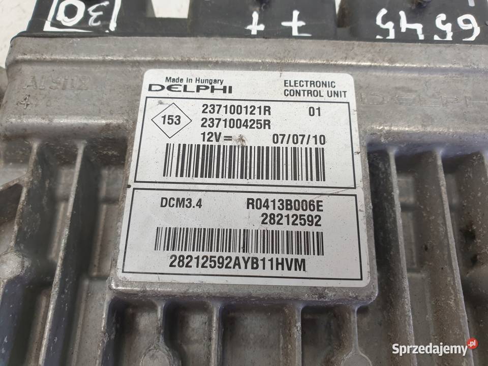Renault Megane III 15 DCI STEROWNIK SILNIKA osobowe Chełm
