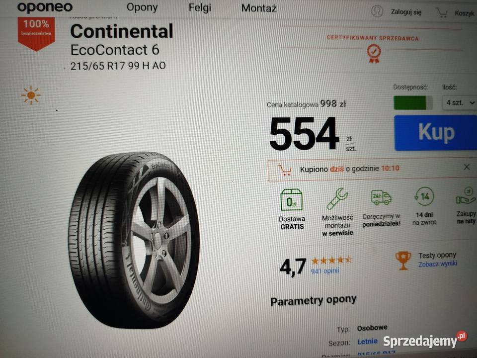 215 65 17 Continental Lato Inowrocław