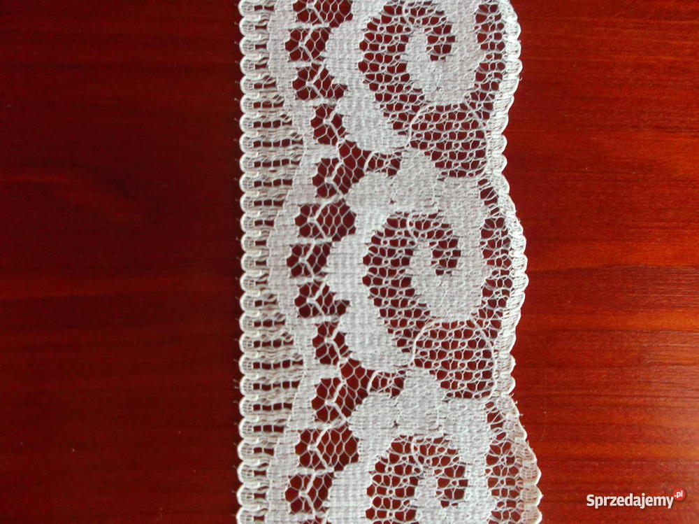 Koronka stylonowa biała2 3 wzory Czersk