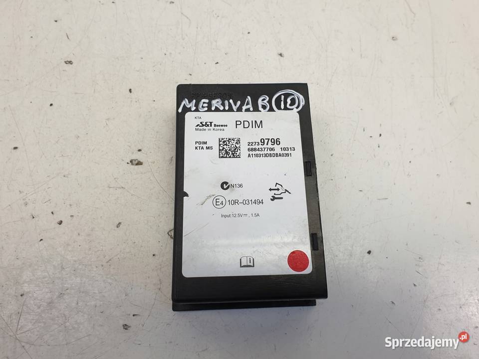 Opel Meriva II B STEROWNIK moduł PDIM 22739796 osobowe Rudka