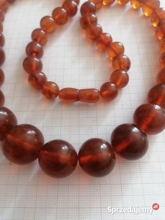 Naszyjnik Bursztyn Kulki Vintage Białystok
