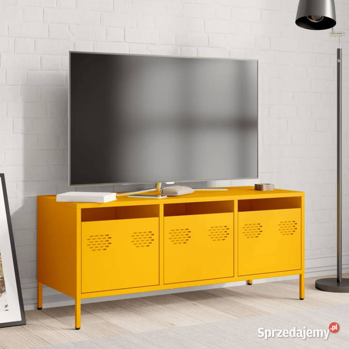 Szafka RTV żółta 1015x39x435 stal walcowana na Warszawa