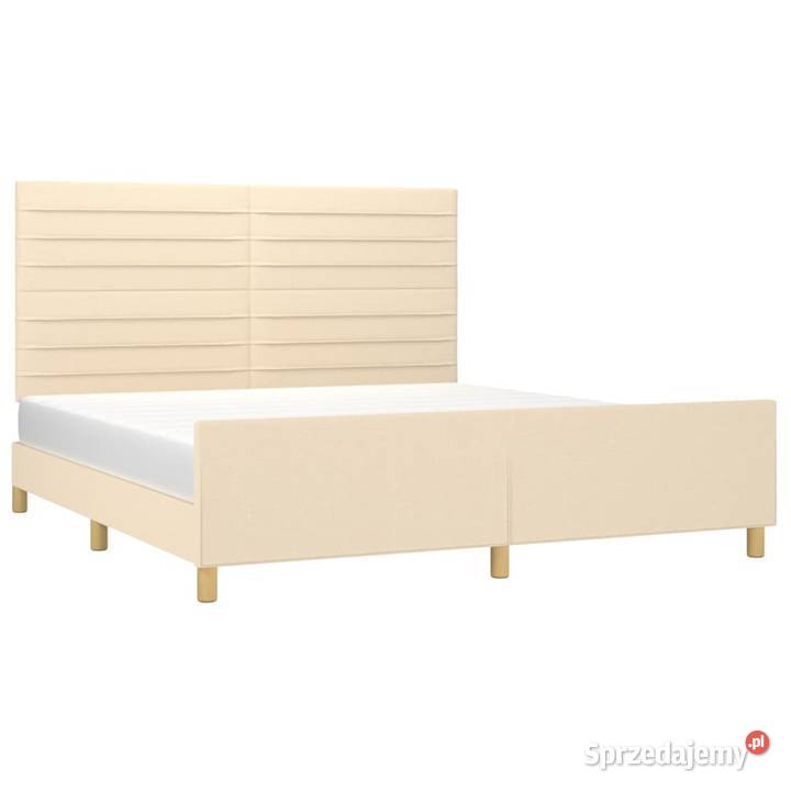 vidaXL Rama łóżka bez materaca kremowa 160x200 Warszawa sprzedam
