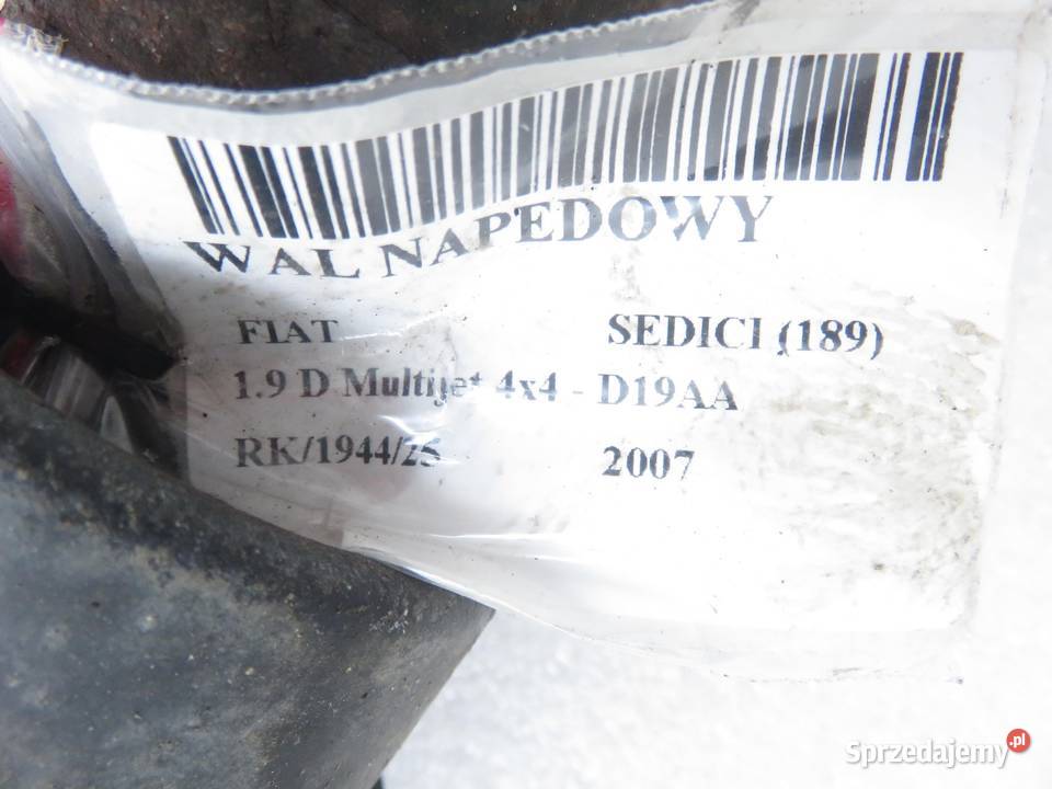 WAŁ NAPĘDOWY FIAT SEDICI 19 4x4 małopolskie sprzedam