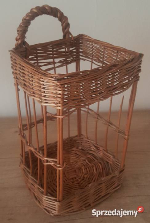 Szklany baniak galon z wiklinowym uchwytem 2