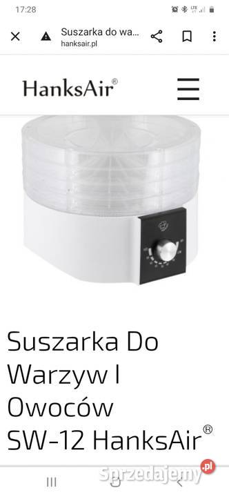 Suszarka do owoców I warzyw Hanks Air