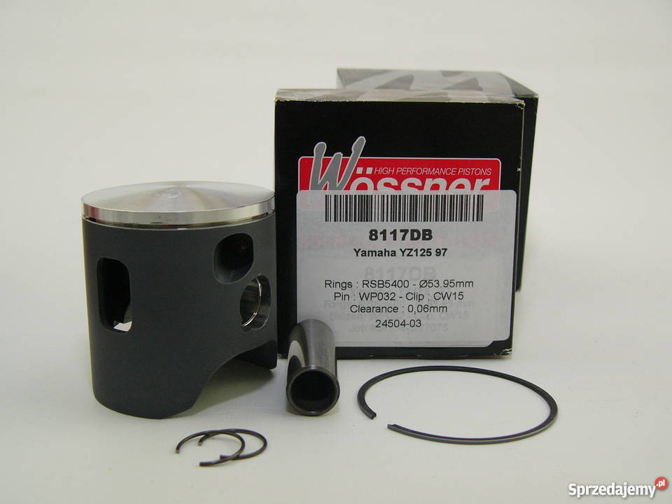 TŁOK komplet tłokowy WOSSNER 5395 mm selB YZ 125 śląskie Zabrze