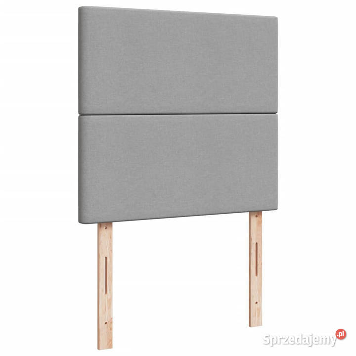 Łóżko kontynentalne z materacem jasnoszare 150cm