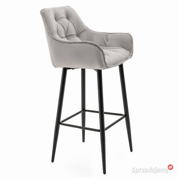 Jasnoszary Hoker Tapicerowany Siena Wysyłka 24H Krzesła Tarchały Małe