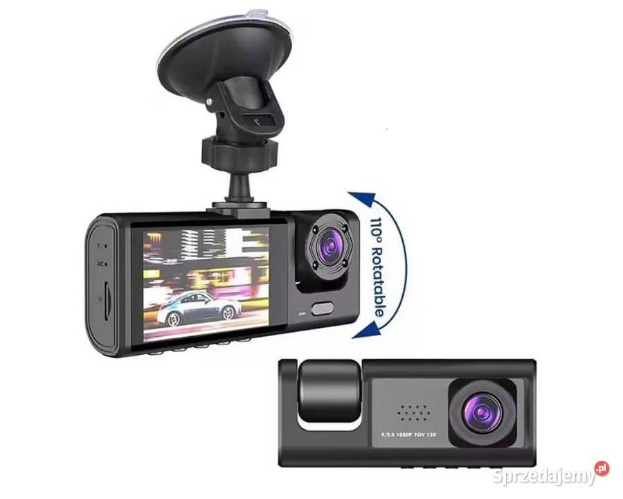 Kamera samochodowa Dashcam z 3 obiektywami Słupsk sprzedam