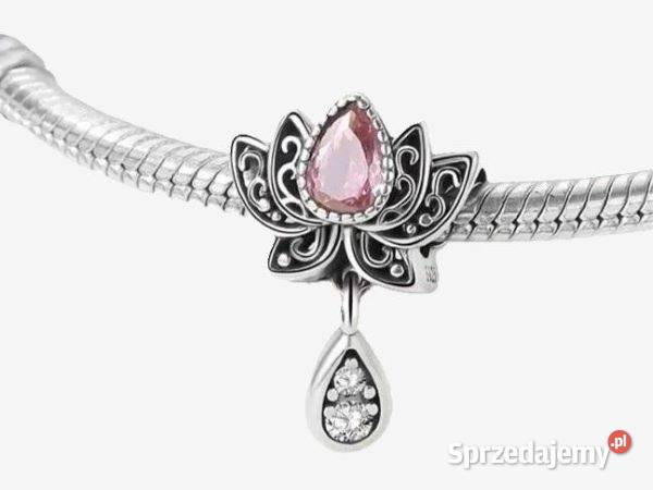 Zawieszka modułowa Kwiat lotosu z cyrkonią